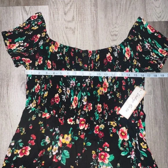 NWT Indigo Rose Floral Black Dress 2X - Picture 7 of 9
